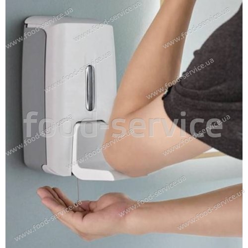 Дозатор для рідкого мила Berg HSD-F7002 ліктьовий 800мл білий